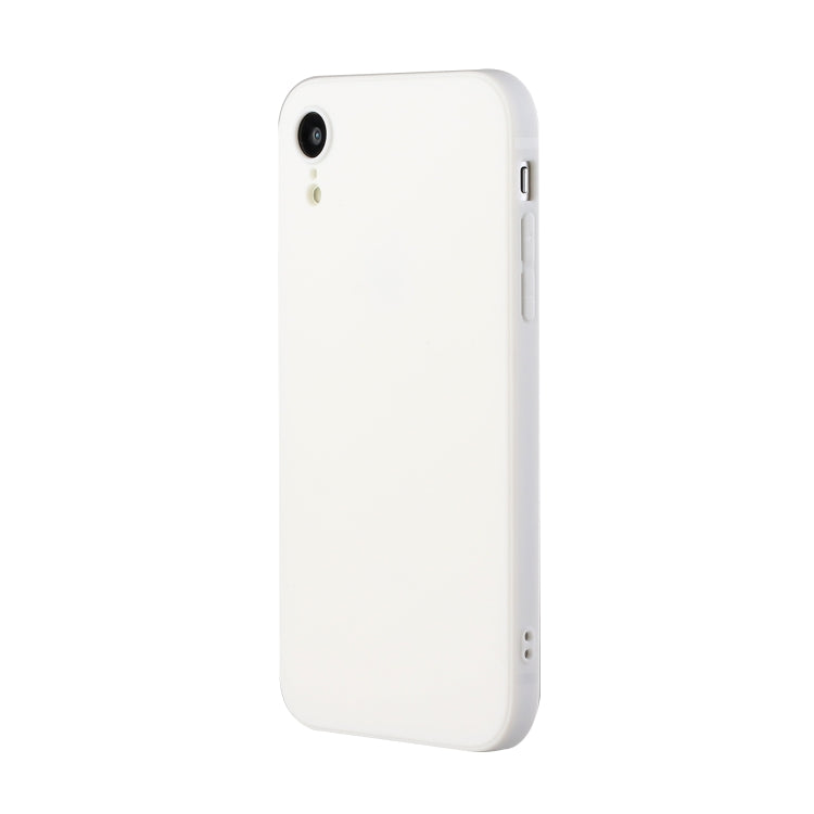 For iPhone XR Straight Edge Solid Color TPU Shockproof Case