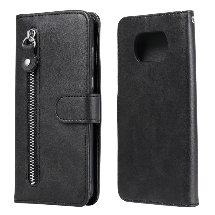 For Xiaomi Poco X3 NFC Fashion Calf Texture Zipper Horizontal Flip Leather Case with Stand & Card Slots & Wallet Function