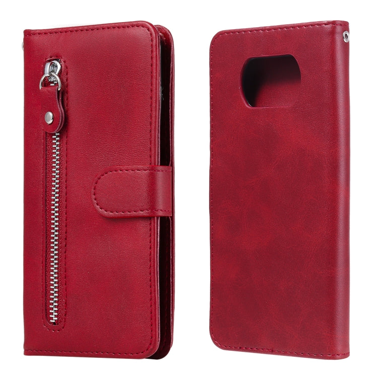 For Xiaomi Poco X3 NFC Fashion Calf Texture Zipper Horizontal Flip Leather Case with Stand & Card Slots & Wallet Function
