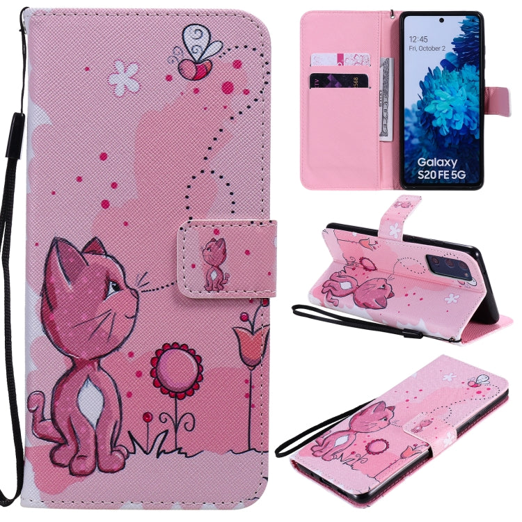 For Samsung Galaxy S20 FE Painted Pattern Horizontal Flip Leather Case, with Wallet & Holder & Card Slots & Lanyard