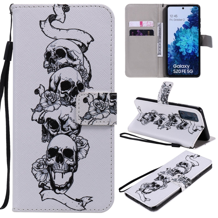 For Samsung Galaxy S20 FE Painted Pattern Horizontal Flip Leather Case, with Wallet & Holder & Card Slots & Lanyard