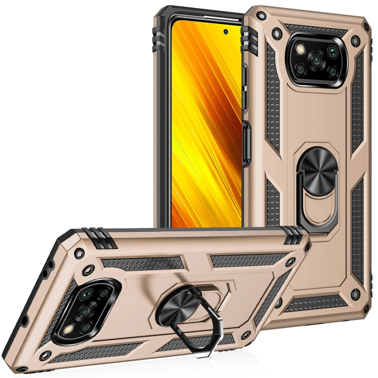 For Xiaomi Poco X3 NFC Shockproof TPU + PC Protective Case with 360 Degree Rotating Holder