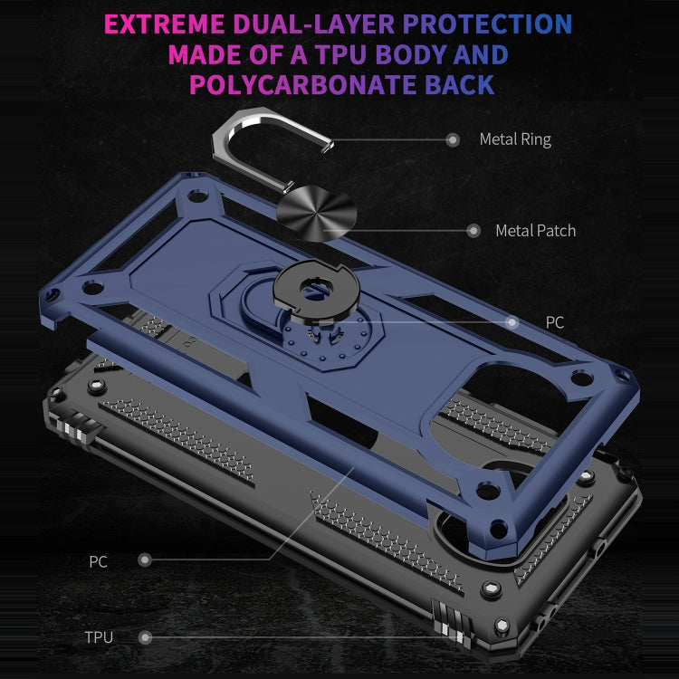 For Xiaomi Poco X3 NFC Shockproof TPU + PC Protective Case with 360 Degree Rotating Holder