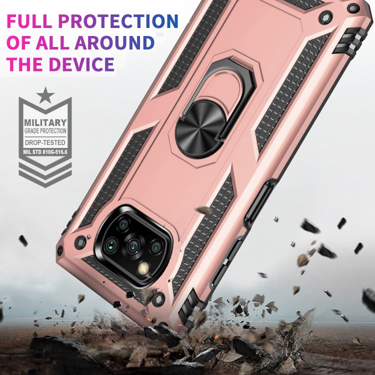 For Xiaomi Poco X3 NFC Shockproof TPU + PC Protective Case with 360 Degree Rotating Holder