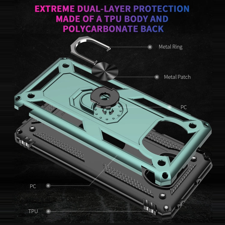 For Xiaomi Poco X3 NFC Shockproof TPU + PC Protective Case with 360 Degree Rotating Holder