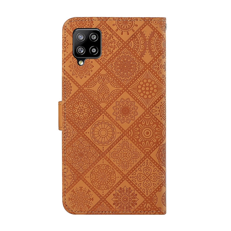 For Samsung Galaxy A12 Ethnic Style Embossed Pattern Horizontal Flip Leather Case with Holder & Card Slots & Wallet & Lanyard