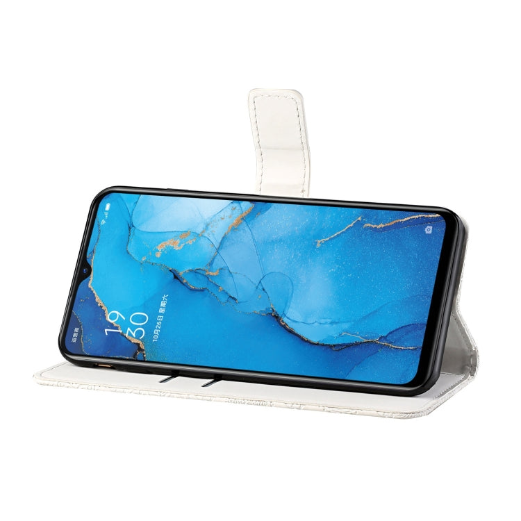 For OPPO Reno3 Ethnic Style Embossed Pattern Horizontal Flip Leather Case with Holder & Card Slots & Wallet & Lanyard