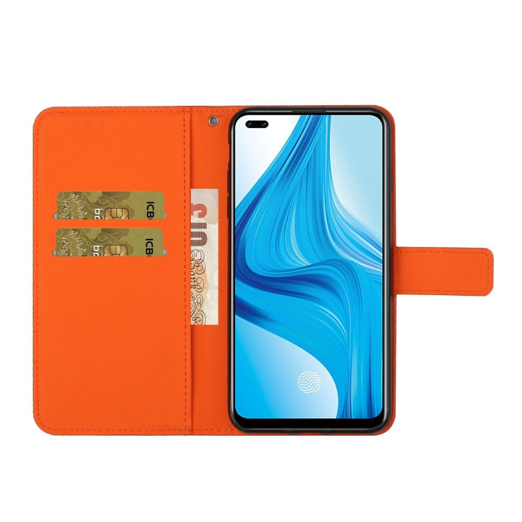 For OPPO Reno4 Lite Ethnic Style Embossed Pattern Horizontal Flip Leather Case with Holder & Card Slots & Wallet & Lanyard