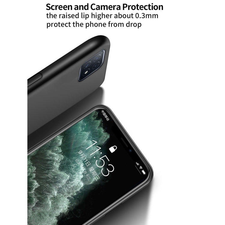 For OPPO A72 Classic Tilt Strip Grain Magnetic Shockproof PC + TPU Case