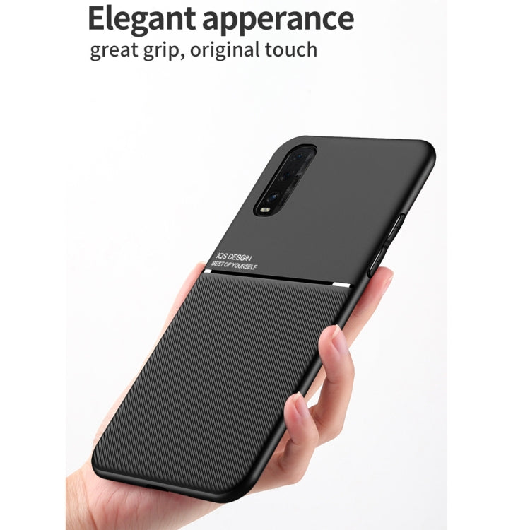 For OPPO Find X2 Classic Tilt Strip Grain Magnetic Shockproof PC + TPU Case