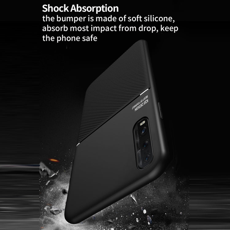 For OPPO Find X2 Classic Tilt Strip Grain Magnetic Shockproof PC + TPU Case