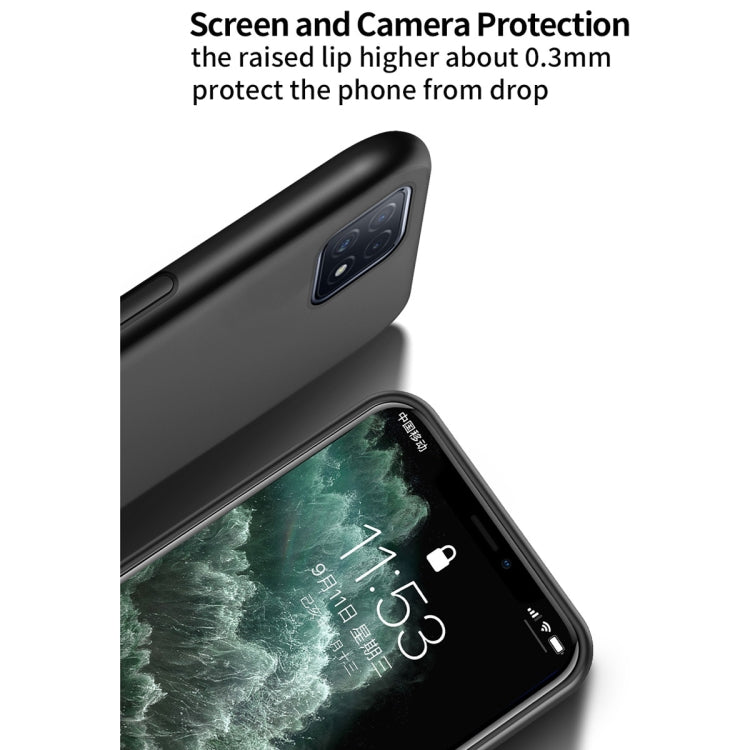 For OPPO Reno4 SE Classic Tilt Strip Grain Magnetic Shockproof PC + TPU Case