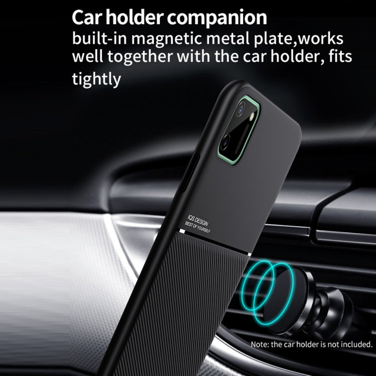 For OPPO Realme C11 Classic Tilt Strip Grain Magnetic Shockproof PC + TPU Case