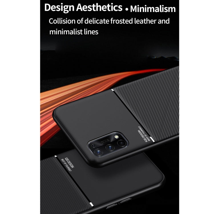 For OPPO Realme X7 Classic Tilt Strip Grain Magnetic Shockproof PC + TPU Case