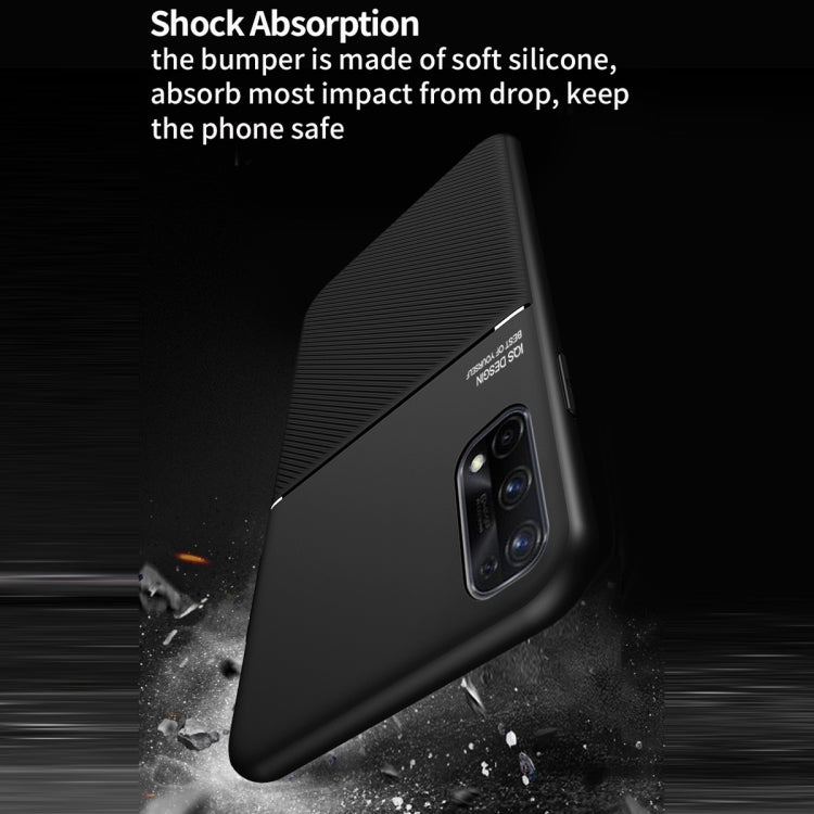 For OPPO Realme X7 Classic Tilt Strip Grain Magnetic Shockproof PC + TPU Case