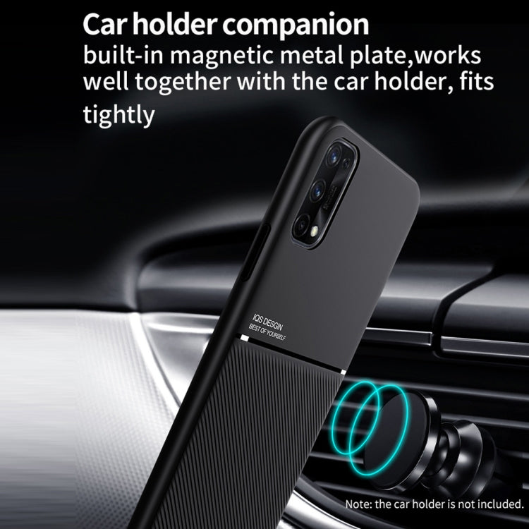 For OPPO Realme X7 Classic Tilt Strip Grain Magnetic Shockproof PC + TPU Case