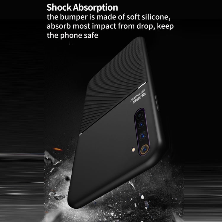 For OPPO Realme 6 Pro Classic Tilt Strip Grain Magnetic Shockproof PC + TPU Case