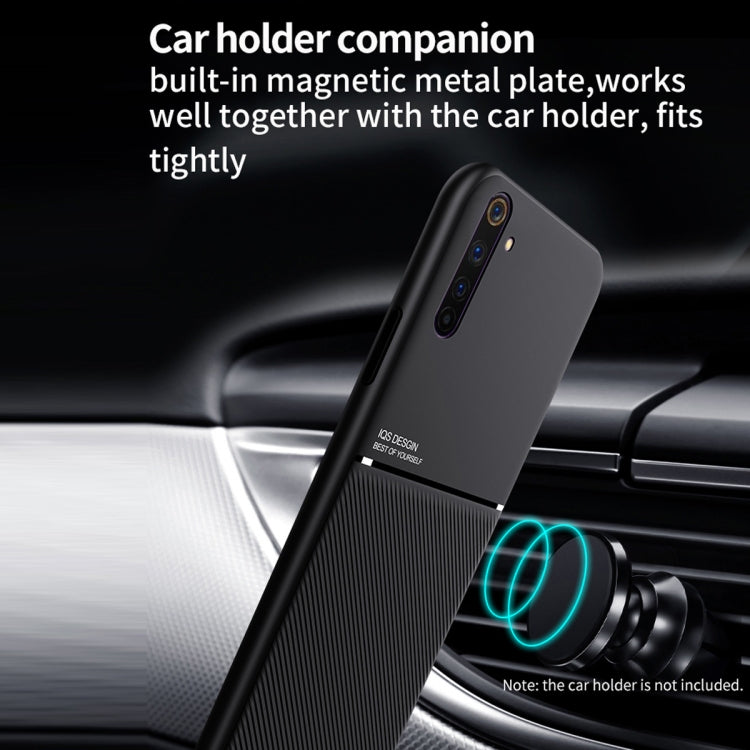 For OPPO Realme 6 Pro Classic Tilt Strip Grain Magnetic Shockproof PC + TPU Case