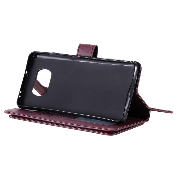 For Xiaomi Poco X3 NFC Multifunctional Magnetic Copper Buckle Horizontal Flip Leather Case with Bracket & 10 Card Slots & Wallet & Photo Frame