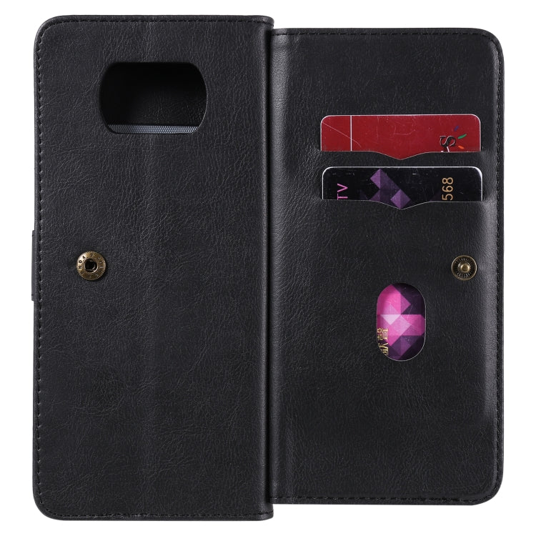 For Xiaomi Poco X3 NFC Multifunctional Magnetic Copper Buckle Horizontal Flip Leather Case with Bracket & 10 Card Slots & Wallet & Photo Frame