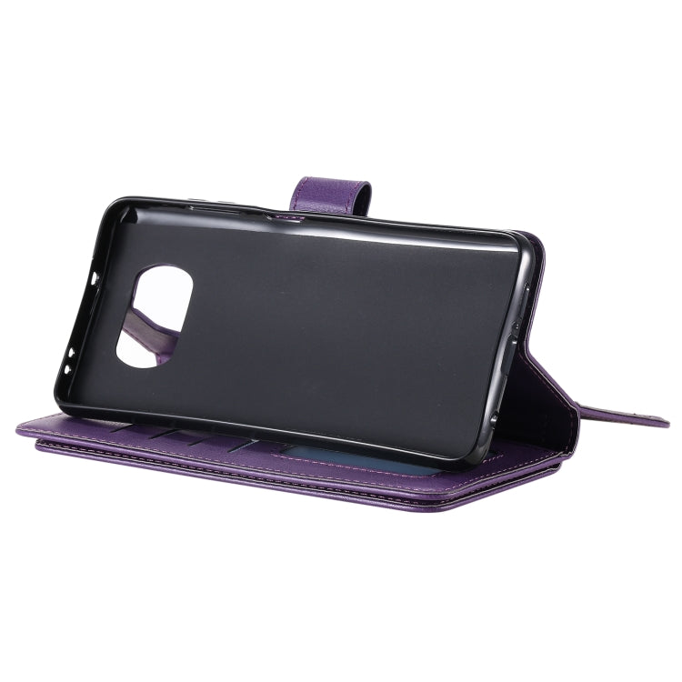 For Xiaomi Poco X3 NFC Multifunctional Magnetic Copper Buckle Horizontal Flip Leather Case with Bracket & 10 Card Slots & Wallet & Photo Frame