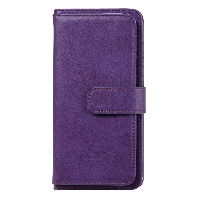 For OPPO A7 / A5s (AX5s) Multifunctional Magnetic Copper Buckle Horizontal Flip Solid Color Leather Case with 10 Card Slots & Wallet & Holder & Photo Frame