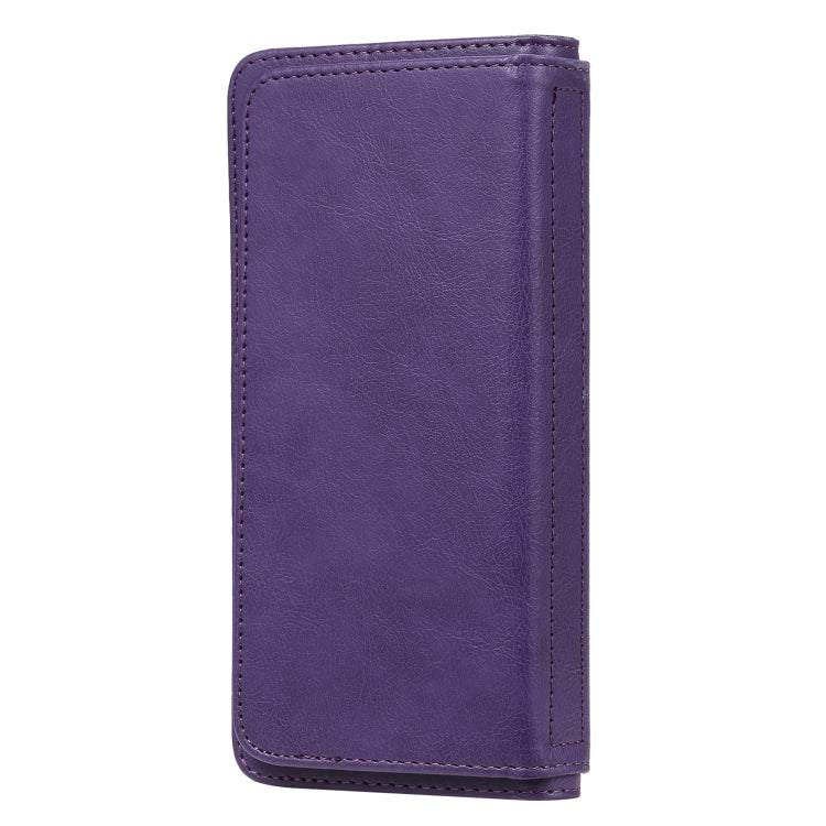 For OPPO A7 / A5s (AX5s) Multifunctional Magnetic Copper Buckle Horizontal Flip Solid Color Leather Case with 10 Card Slots & Wallet & Holder & Photo Frame