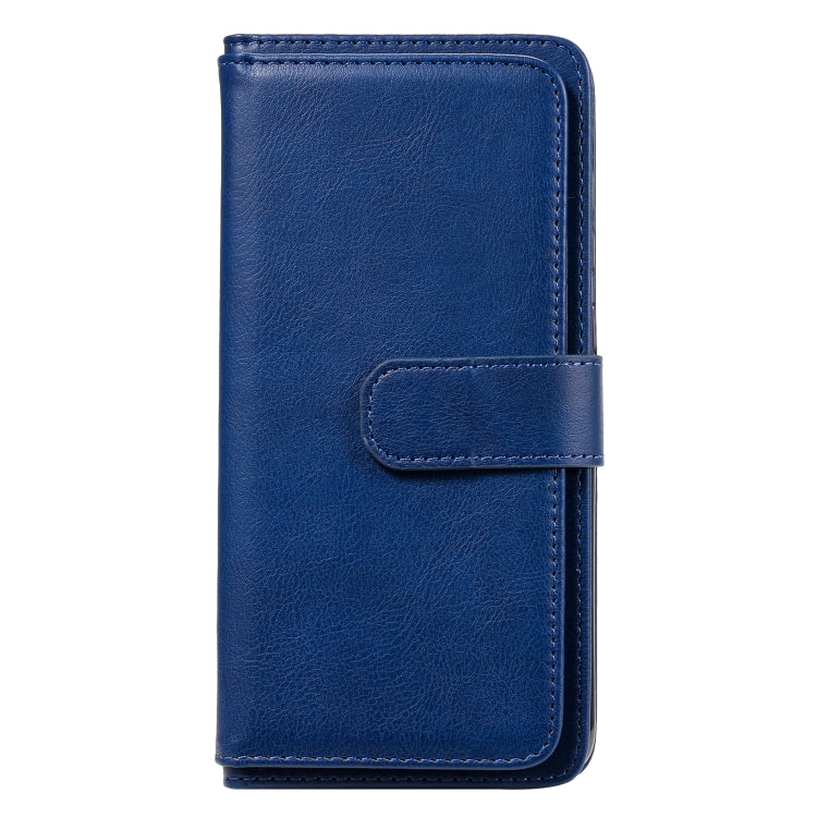 For OPPO A7 / A5s (AX5s) Multifunctional Magnetic Copper Buckle Horizontal Flip Solid Color Leather Case with 10 Card Slots & Wallet & Holder & Photo Frame