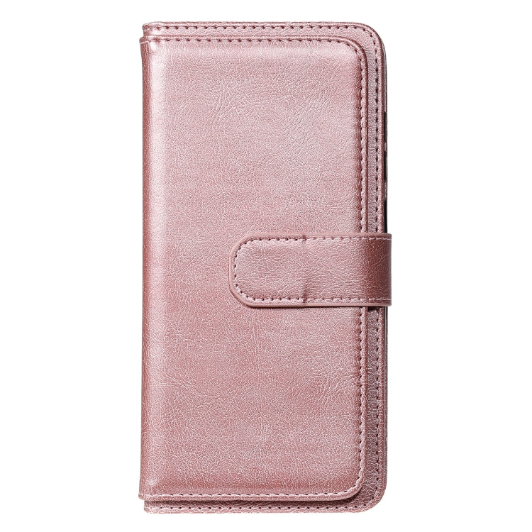 For OPPO A7 / A5s (AX5s) Multifunctional Magnetic Copper Buckle Horizontal Flip Solid Color Leather Case with 10 Card Slots & Wallet & Holder & Photo Frame
