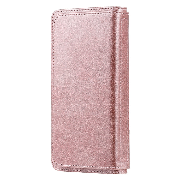 For OPPO A7 / A5s (AX5s) Multifunctional Magnetic Copper Buckle Horizontal Flip Solid Color Leather Case with 10 Card Slots & Wallet & Holder & Photo Frame
