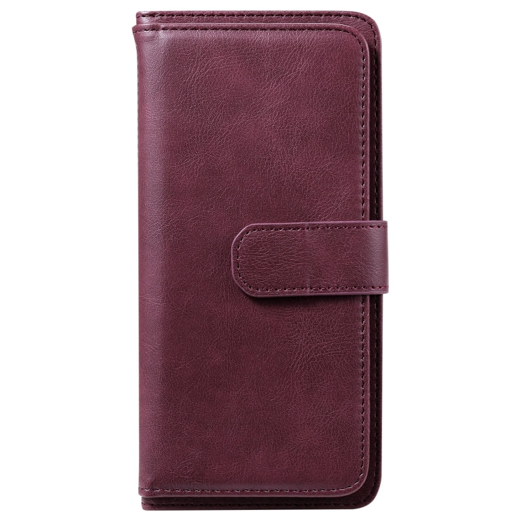 For OPPO A8 / A31 (2020) Multifunctional Magnetic Copper Buckle Horizontal Flip Solid Color Leather Case with 10 Card Slots & Wallet & Holder & Photo Frame