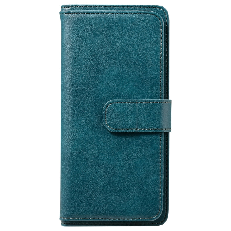 For OPPO A8 / A31 (2020) Multifunctional Magnetic Copper Buckle Horizontal Flip Solid Color Leather Case with 10 Card Slots & Wallet & Holder & Photo Frame