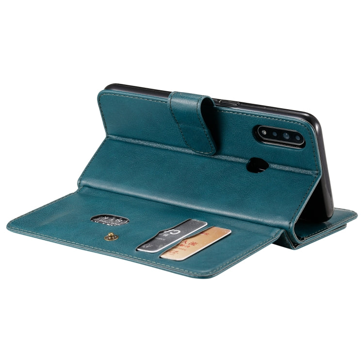 For OPPO A8 / A31 (2020) Multifunctional Magnetic Copper Buckle Horizontal Flip Solid Color Leather Case with 10 Card Slots & Wallet & Holder & Photo Frame