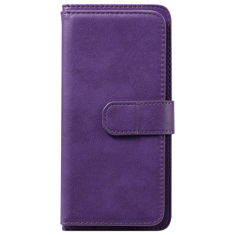 For OPPO A8 / A31 (2020) Multifunctional Magnetic Copper Buckle Horizontal Flip Solid Color Leather Case with 10 Card Slots & Wallet & Holder & Photo Frame