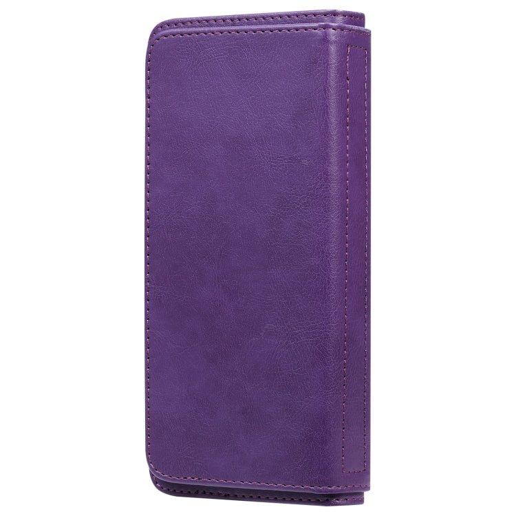 For OPPO A8 / A31 (2020) Multifunctional Magnetic Copper Buckle Horizontal Flip Solid Color Leather Case with 10 Card Slots & Wallet & Holder & Photo Frame