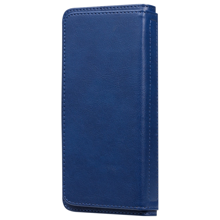 For OPPO A8 / A31 (2020) Multifunctional Magnetic Copper Buckle Horizontal Flip Solid Color Leather Case with 10 Card Slots & Wallet & Holder & Photo Frame