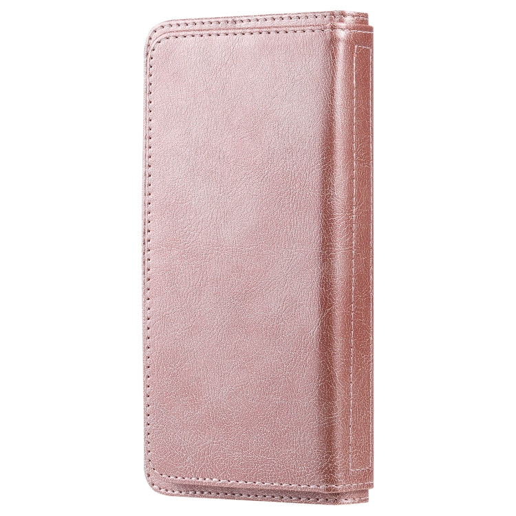 For OPPO A8 / A31 (2020) Multifunctional Magnetic Copper Buckle Horizontal Flip Solid Color Leather Case with 10 Card Slots & Wallet & Holder & Photo Frame
