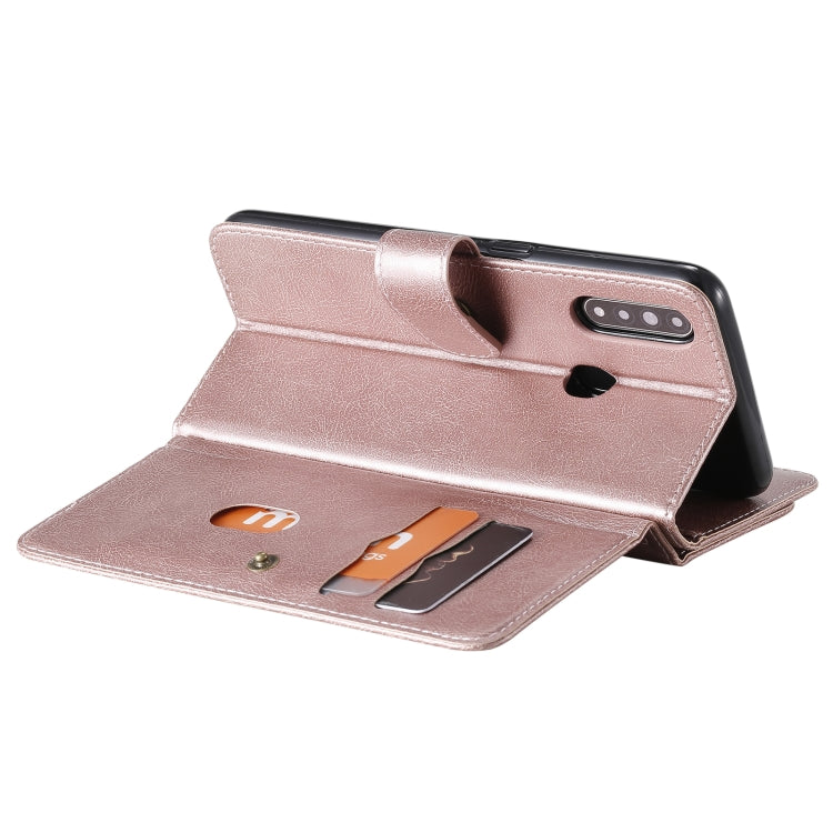 For OPPO A8 / A31 (2020) Multifunctional Magnetic Copper Buckle Horizontal Flip Solid Color Leather Case with 10 Card Slots & Wallet & Holder & Photo Frame