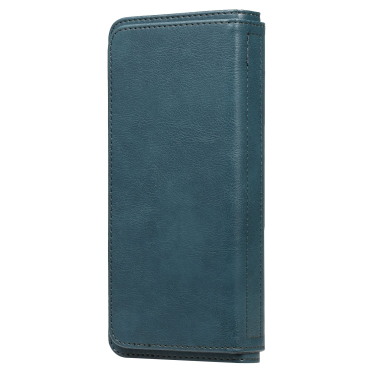 For OPPO A9 (2020) / A11x / A5 (2020) Multifunctional Magnetic Copper Buckle Horizontal Flip Solid Color Leather Case with 10 Card Slots & Wallet & Holder & Photo Frame
