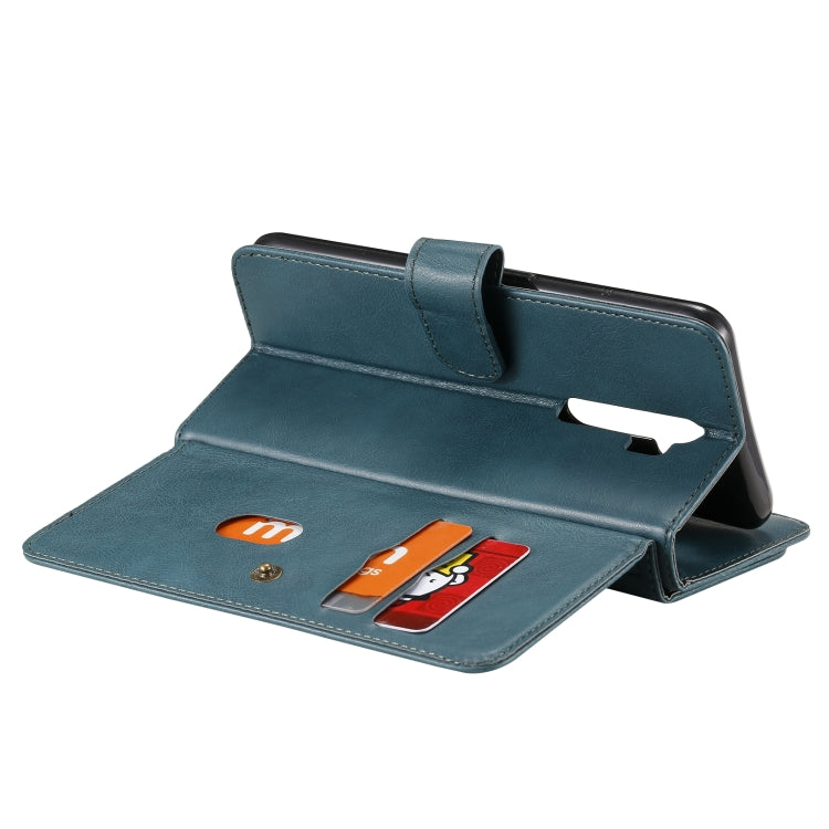 For OPPO A9 (2020) / A11x / A5 (2020) Multifunctional Magnetic Copper Buckle Horizontal Flip Solid Color Leather Case with 10 Card Slots & Wallet & Holder & Photo Frame