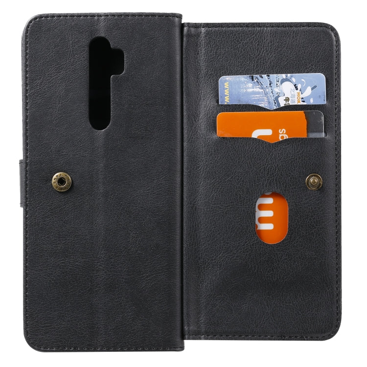 For OPPO A9 (2020) / A11x / A5 (2020) Multifunctional Magnetic Copper Buckle Horizontal Flip Solid Color Leather Case with 10 Card Slots & Wallet & Holder & Photo Frame