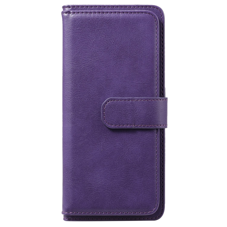 For OPPO A9 (2020) / A11x / A5 (2020) Multifunctional Magnetic Copper Buckle Horizontal Flip Solid Color Leather Case with 10 Card Slots & Wallet & Holder & Photo Frame