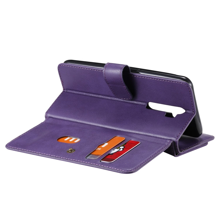 For OPPO A9 (2020) / A11x / A5 (2020) Multifunctional Magnetic Copper Buckle Horizontal Flip Solid Color Leather Case with 10 Card Slots & Wallet & Holder & Photo Frame