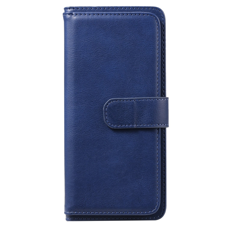 For OPPO A9 (2020) / A11x / A5 (2020) Multifunctional Magnetic Copper Buckle Horizontal Flip Solid Color Leather Case with 10 Card Slots & Wallet & Holder & Photo Frame