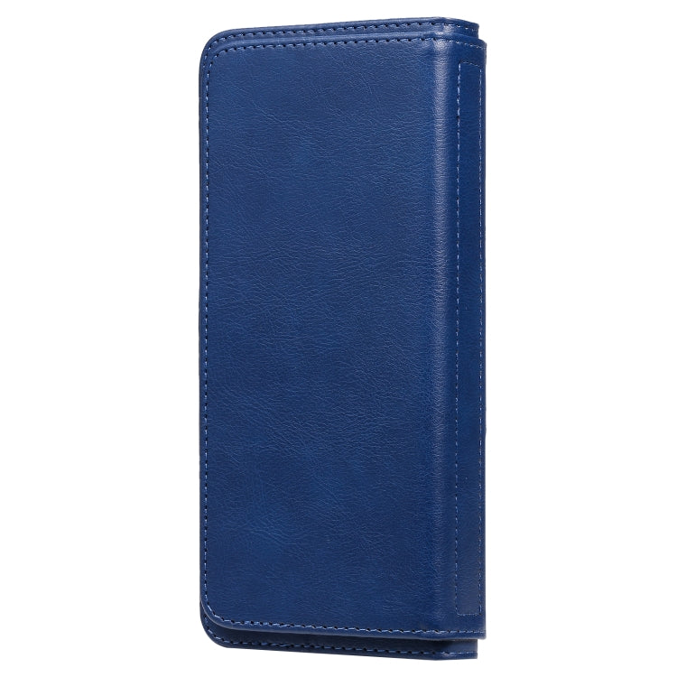 For OPPO A9 (2020) / A11x / A5 (2020) Multifunctional Magnetic Copper Buckle Horizontal Flip Solid Color Leather Case with 10 Card Slots & Wallet & Holder & Photo Frame