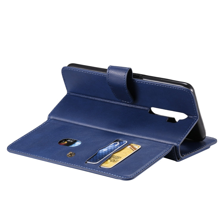 For OPPO A9 (2020) / A11x / A5 (2020) Multifunctional Magnetic Copper Buckle Horizontal Flip Solid Color Leather Case with 10 Card Slots & Wallet & Holder & Photo Frame