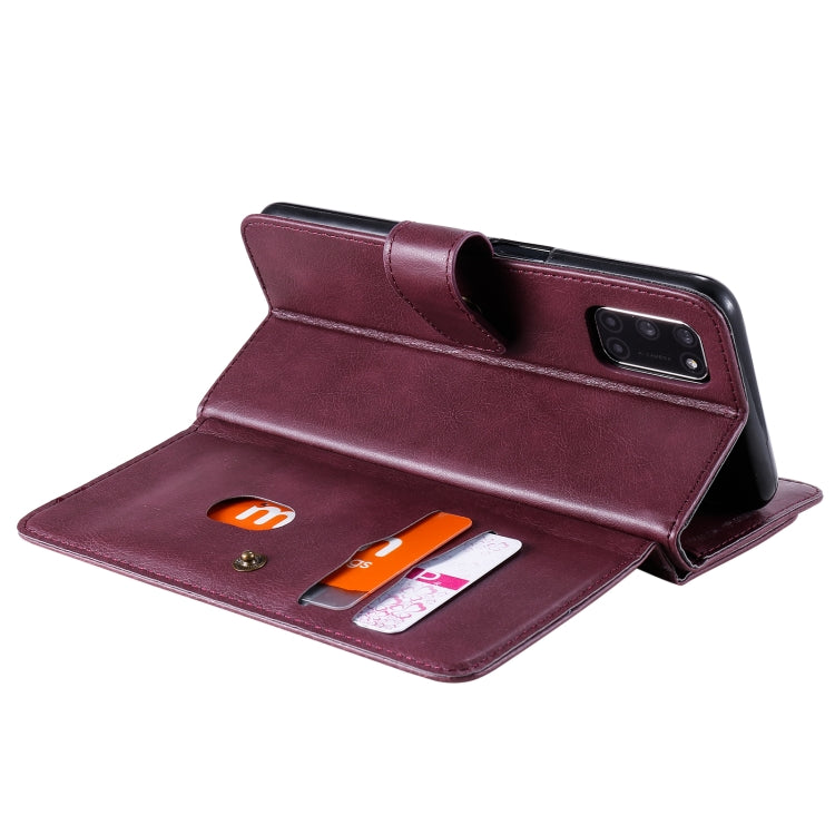 For OPPO A52 / A72 / A92 Multifunctional Magnetic Copper Buckle Horizontal Flip Solid Color Leather Case with 10 Card Slots & Wallet & Holder & Photo Frame