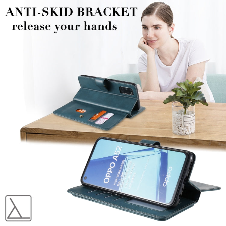 For OPPO A52 / A72 / A92 Multifunctional Magnetic Copper Buckle Horizontal Flip Solid Color Leather Case with 10 Card Slots & Wallet & Holder & Photo Frame