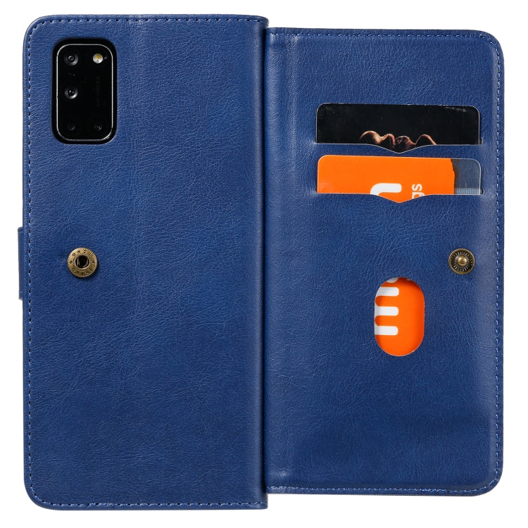 For OPPO A52 / A72 / A92 Multifunctional Magnetic Copper Buckle Horizontal Flip Solid Color Leather Case with 10 Card Slots & Wallet & Holder & Photo Frame
