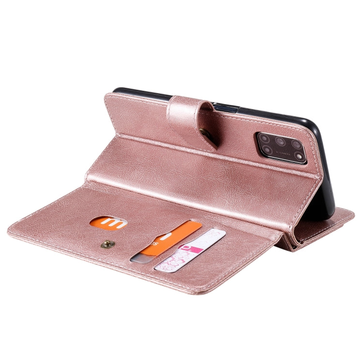 For OPPO A52 / A72 / A92 Multifunctional Magnetic Copper Buckle Horizontal Flip Solid Color Leather Case with 10 Card Slots & Wallet & Holder & Photo Frame